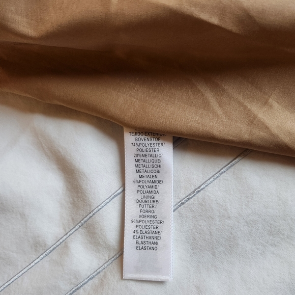 NWT Embellished Jacquard Metallic Gown - Picture 8 of 8